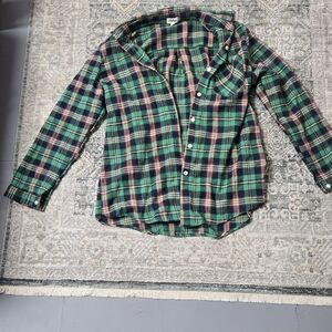 Pulse Green and Blue Plaid Button Down Shirt